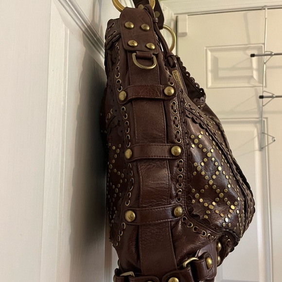 iSABELLA FIORE Studded Leather HOBO handbag - Picture 2 of 3